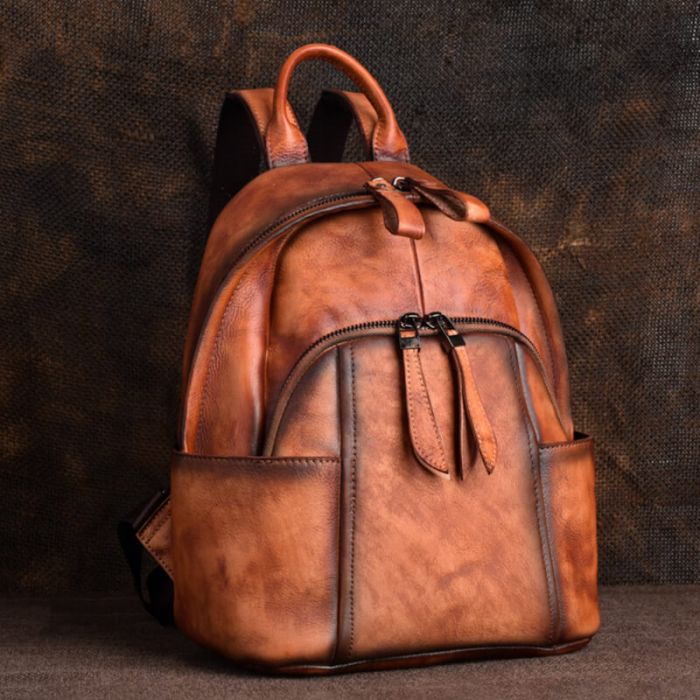 Vintage Rucksack aus Leder für Frauen