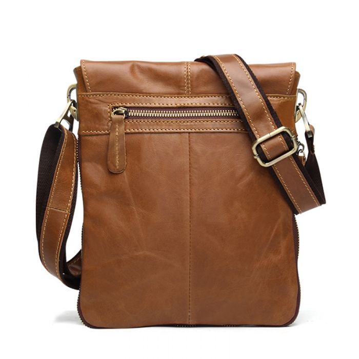 braune Umhängetasche Herren Leder Hochformat Ledertasche 