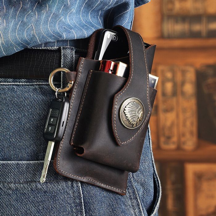 Handy Gürteltasche Leder Herren Vintage