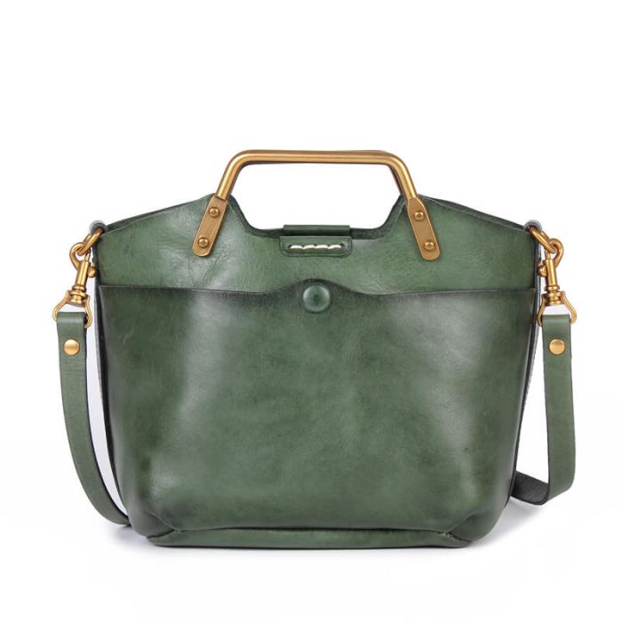 handtasche damen grün leder