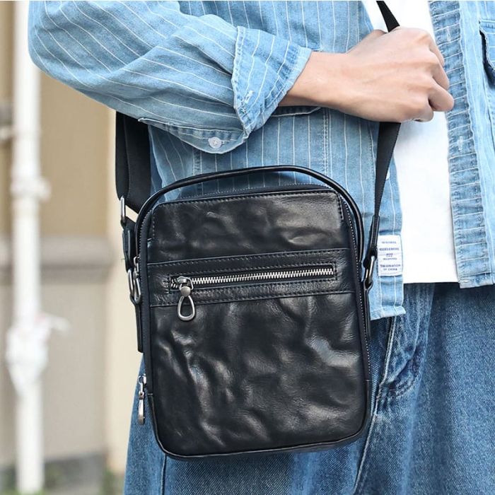 umhängetasche herren klein leder