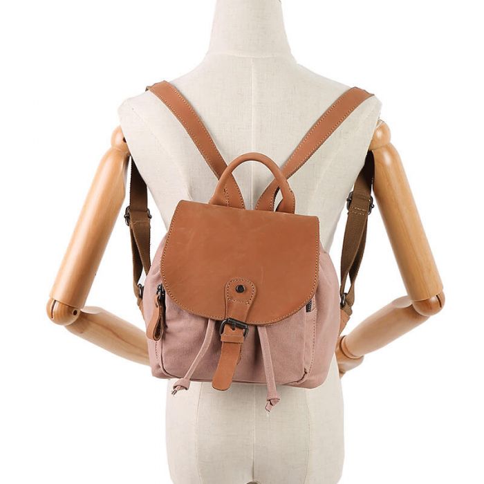 Rucksack Damen klein Canvas für Alltag