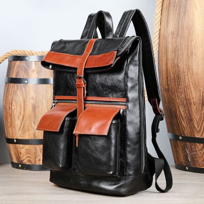 schwarzer rucksack herren